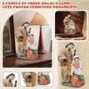 A Family Of Three Holding Up A Lamp To Offer Blessings And - A Cute And Furniture Decoration/gift For Desktop Home Decor.