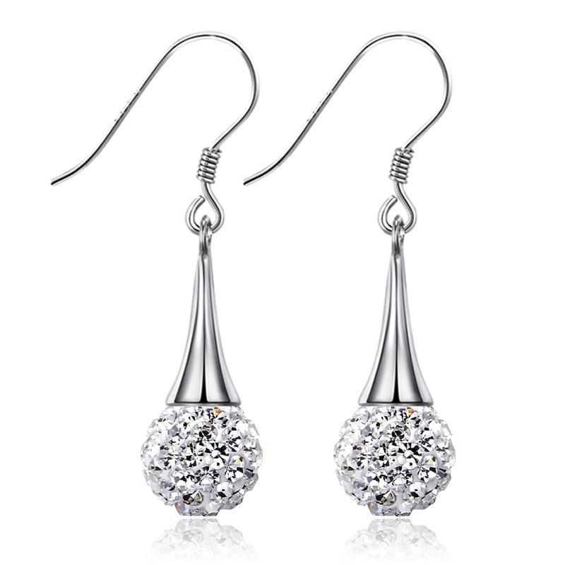 

Модные супер сверкающие серьги-шары со стразами для женского темперамента