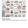 Yuletide Memories Stickers Rub-on Transfer Stickers Scrapbook Journal Stickers for Christmas Cards Photo Album