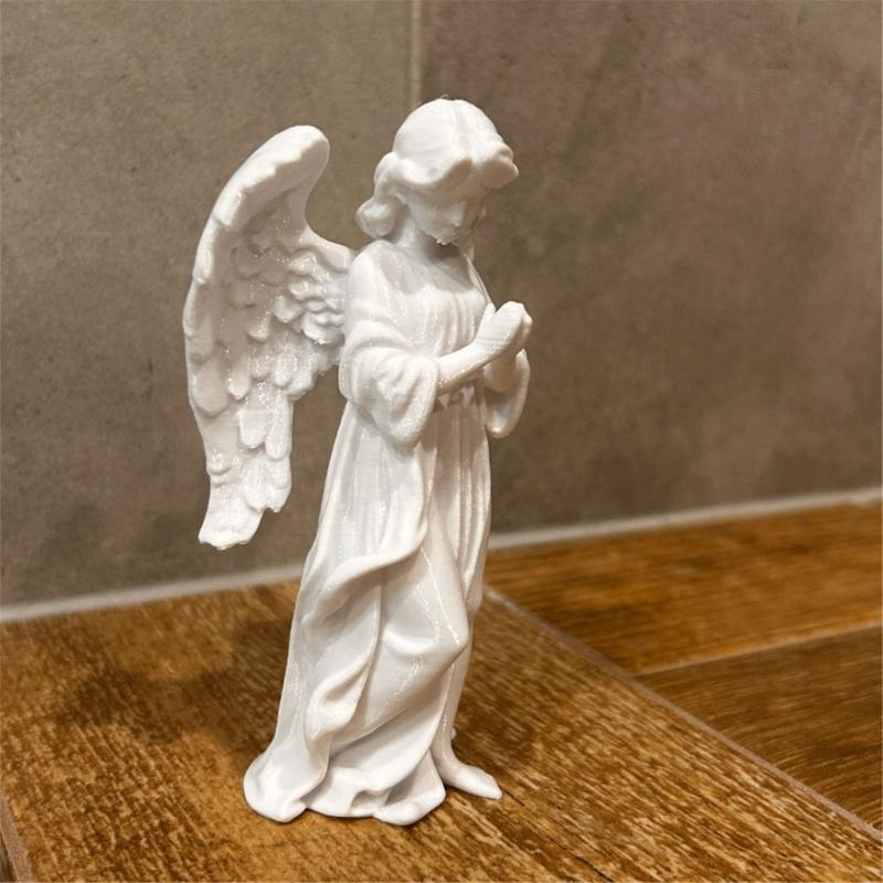 Guarder Angel Figurines Resin Wing Angel Statue Table Ornament Praying Angel Sculpture Housewarming Gift Home Decors