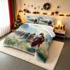 Jesus Leading Disciples Bedding set (1 duvet cover, 2 pillowcases, duvet not included), Meadow Pathway Religious Art Print