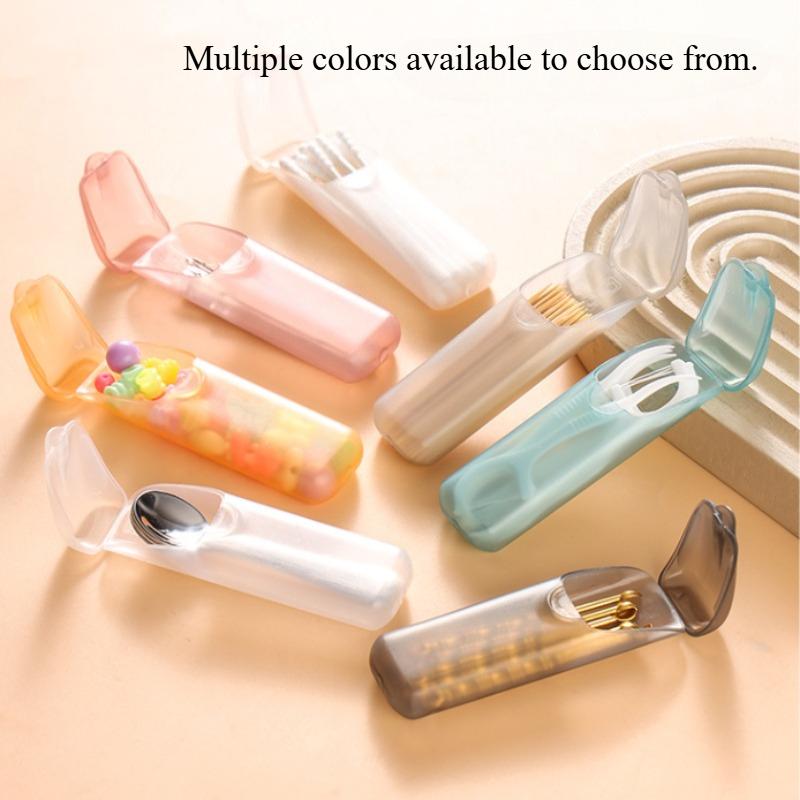 1PC Dental Floss Storage Box, Hard Plastic Toothpick, Cotton Swab Box Storage Box, Travel Portable Medicine Box.