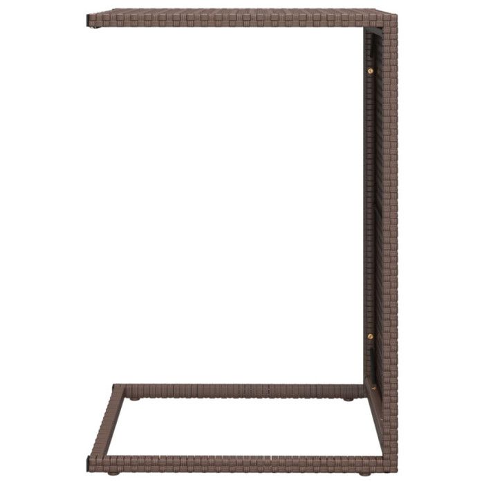VidaXL Table en forme de C marron 40x35x60 cm résine tressée 319407