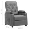 Recliner Chair Gray Faux Leather