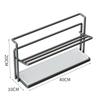 Double-layer Cup Rack with Drain Tray Rack for Kitchen Table Top Glass Cups, Tea Cups, Coffee Cups and Water Cups Organizer Shel
