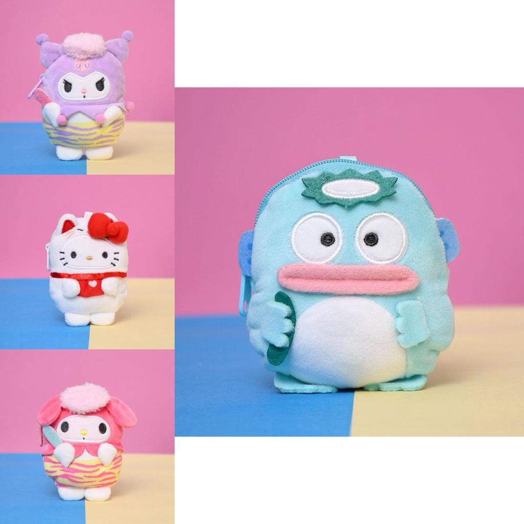 Adorable Kuromi Cinnamoroll Plush Doll With Bead Chain Keyring Xmas Gift