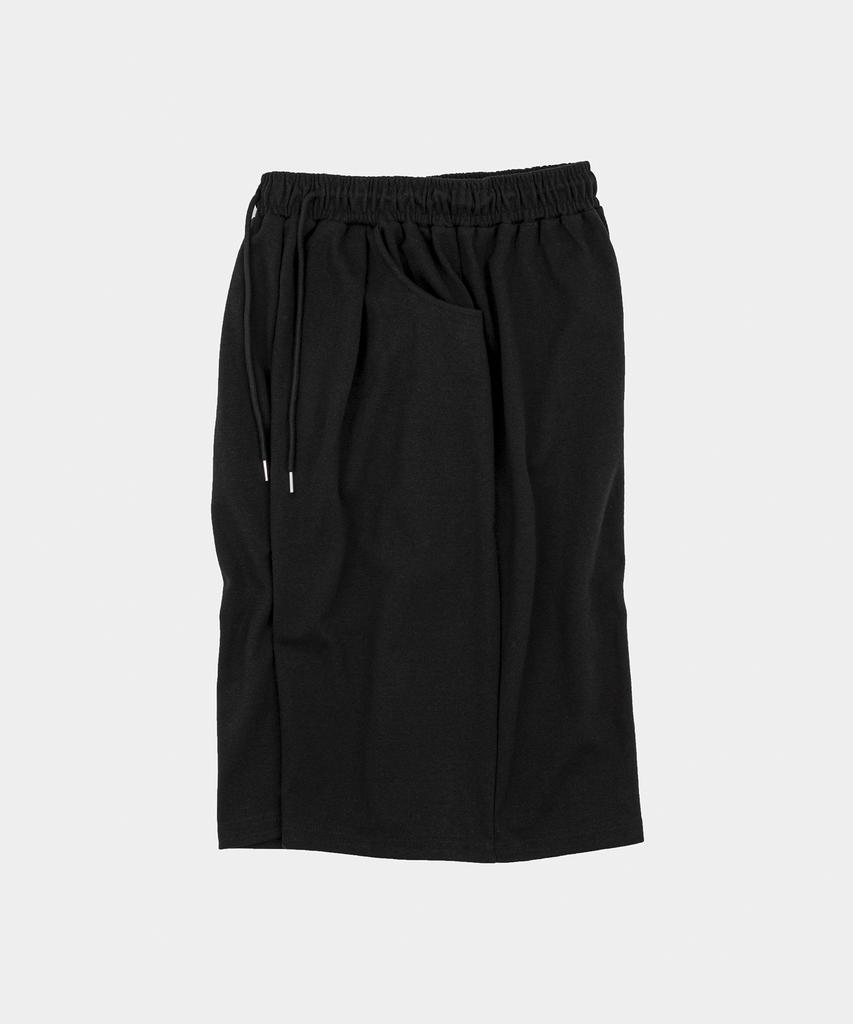 LETTERCOMO Soft Mesh Sweat Bermuda Shorts Black