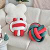 Knot Ball Throw Pillow Plush Soft Aesthetic Cushion Stress Relieving Decorative Two-Color Knotted Pillow for Couch Sofa Bed Car Decor