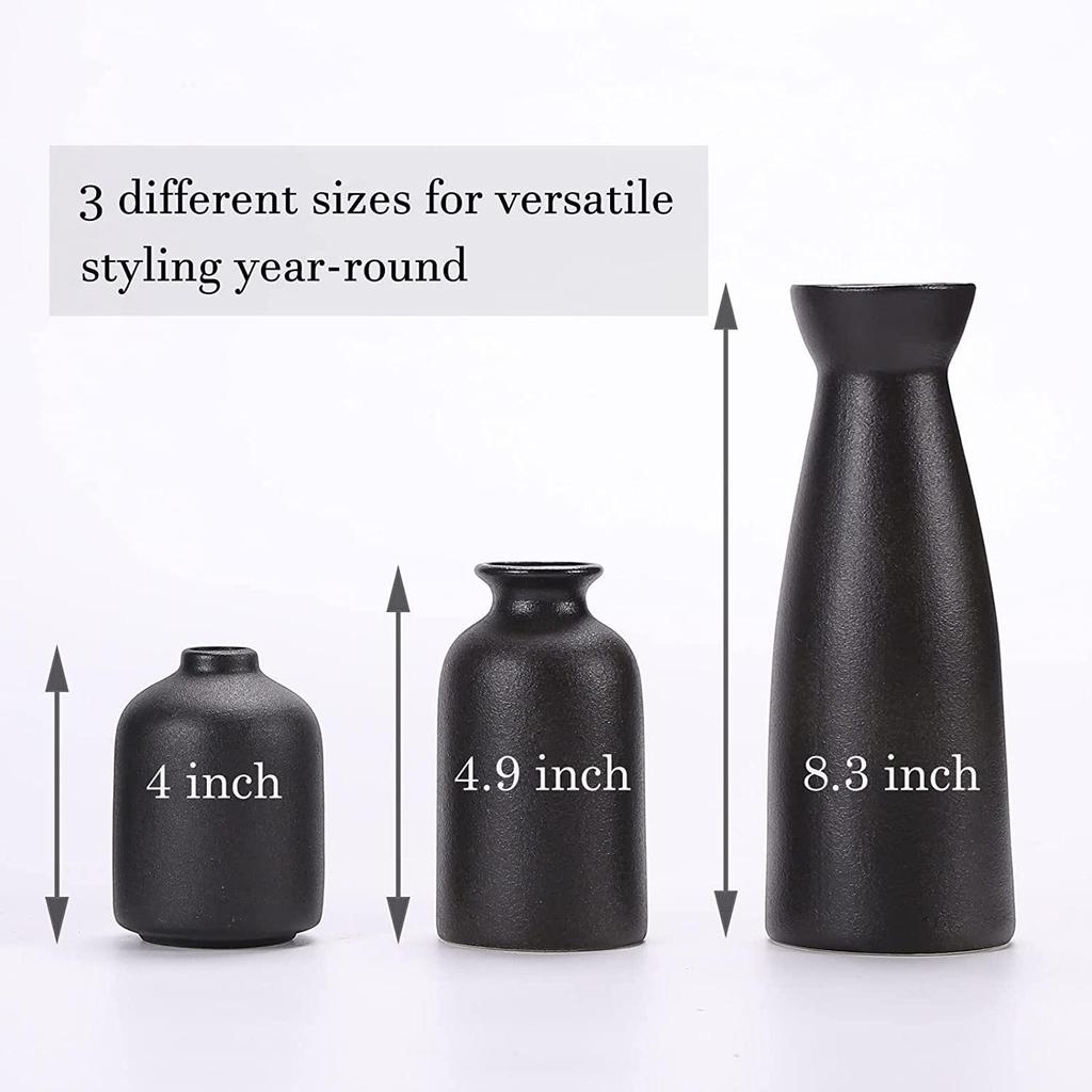 Set di Vasi Bianchi in Ceramica Moderni – Espositore Decorativo per Fiori in Tre Pezzi per Casa e Soggiorno.