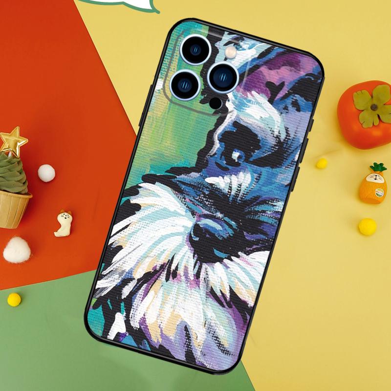Lovely Dogs Schnauzer Case For iPhone 15 16 11 13 12 14 Pro Max Mini X XR XS 7 8 Plus Back Cover Shell