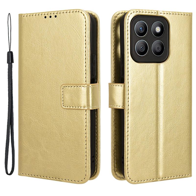 For Honor X8b 4G Cell Phone Case Magnetic Clasp Leather Protective Cover with Wallet Stand