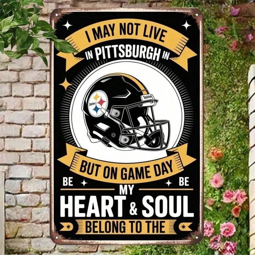 Stans Emporium Pittsburgh Steelers Metal Tin Sign Vintage Man Cave Garage Wall Decor for Sports Fans 20x30cm
