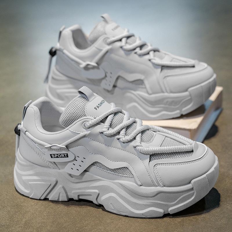 

Осенняя мужская обувь новая дышащая сетчатая спортивная обувь мужская трендовая универсальная обувь на платформе для увеличения роста мужская повседневная 44