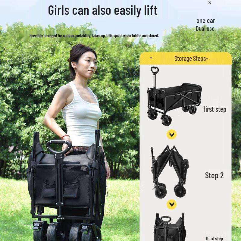 Heavy-Duty Foldable Outdoor Camping Cart