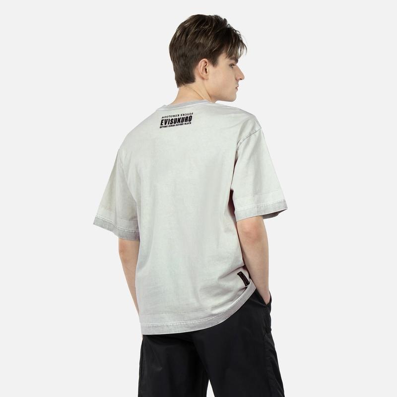 Evisu T-Shirts Unisex Crew Neck Moderate 2ESGNM3TS615RXCT