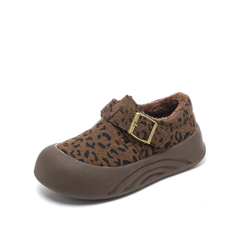 

Winter 2025 Leopard Print Non-slip Soft Sole Cotton Shoes: Warm, Unisex, Low-top Baby Shoes. 27-31 (6 pairs per set)