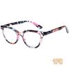 1/2/3PCS Anti-blue light reading glasses with elegant floral prints PC frame unisex (suitable for both women and men)
