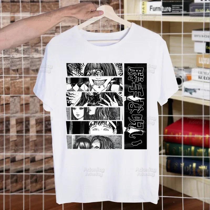 Junji Ito Tomie Shintaro Kago Horror Japan Manga Streetwear T Shirt Harajuku TShirts Short Sleeve Casual T-Shirt Tops Tees
