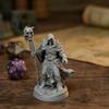 Modelo de Necromante Impresso em 3D, Modelo Branco Não Pintado de Alta Precisão, Peça de Xadrez de Guerra de Jogo de Mesa, Figura de Mago Negro Pintada à Mão, Materiais DIY,