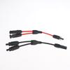 Power Solar Stecker 20A Y-Verteilerkabel, Solar Kabel Paralleladapter im Paar Für Solarpanel 1*M/Ff+1*F/Mm Schwarz Rot Power