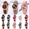 Stylish Women Vintage Matte Faux Leather Rhombus Crystal Stones Quartz Timepiece