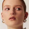 Advanced light luxury two-color earrings, high-quality retro accessories, European and American new gold-plated copper earrings