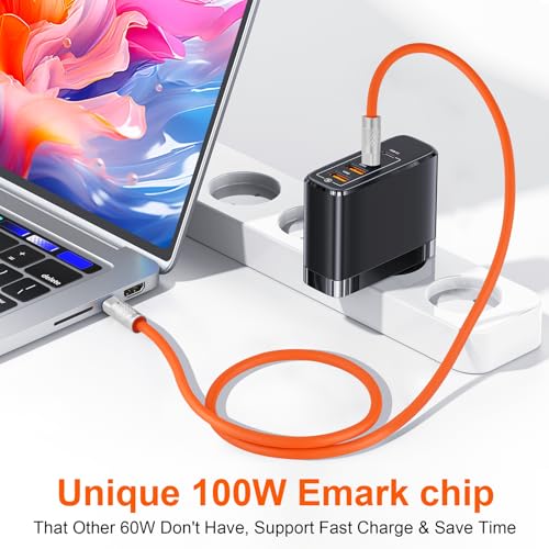 Thzzhnno Silicone USB C 3.2 Gen 2 Charging Cable 100W 3M, 20Gbps Ultra Flexible Material Flexible USB C To USB C, 4K@60Hz Video Type C Cable Compatibl