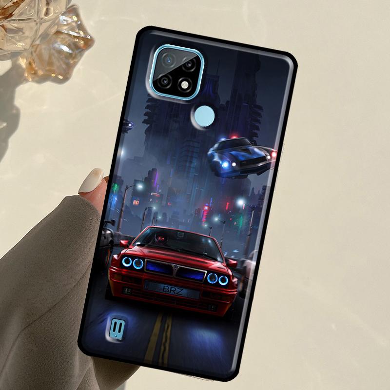 Boy Racer Car For Realme C55 C51 C21Y C25S C75 C67 C61 C53 13 12 10 11 14 Pro Plus GT 6T 6 5 GT7 Pro Case