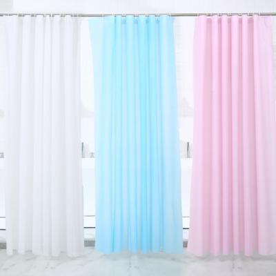 180x180 Cm Curtains New Solid Color PEVA Shower Curtain Waterproof Thickened Bathroom Partition No Holes Privacy Bath Curtain