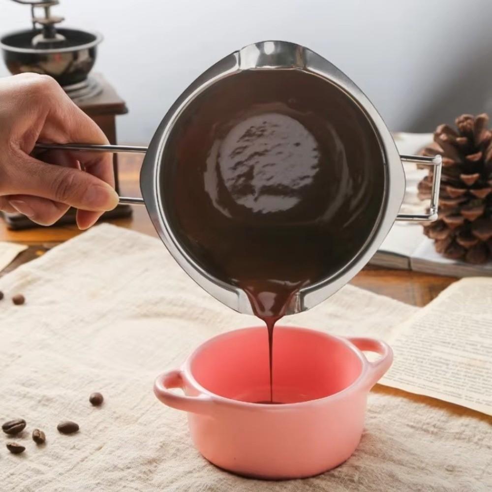 400/600ml Candle Wax Melting Boiler Pot Stainless Steel Melting Chocolate Candle Making Supplies Heat Resistant Handle Bowl