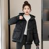 Loose Thermal Cotton-padded Clothes Women's Winter Versatile Casual Hooded Cotton Clothes Fashion Coat