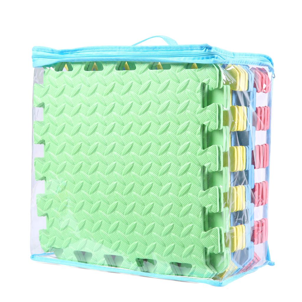 0,4 Zoll / 16 Stück Dicke Quadratische Puzzlematte, 30*30cm EVA-Schaumstoff Baby-Spielmatte für Aktivitäten im Kinderzimmer, Rot/Gelb/Blau/Grün