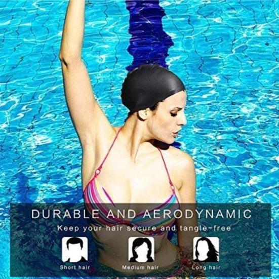 Waterproof Adult Silicone Elastic Ears Protector Men Women Swimming Pool Cap Hat