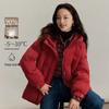 INMAN Vintage Embroidered Hooded Corduroy Down Jacket