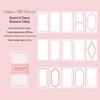 Dark Shadow Sticky Notes: Retro Border, Writable, 4 Styles.