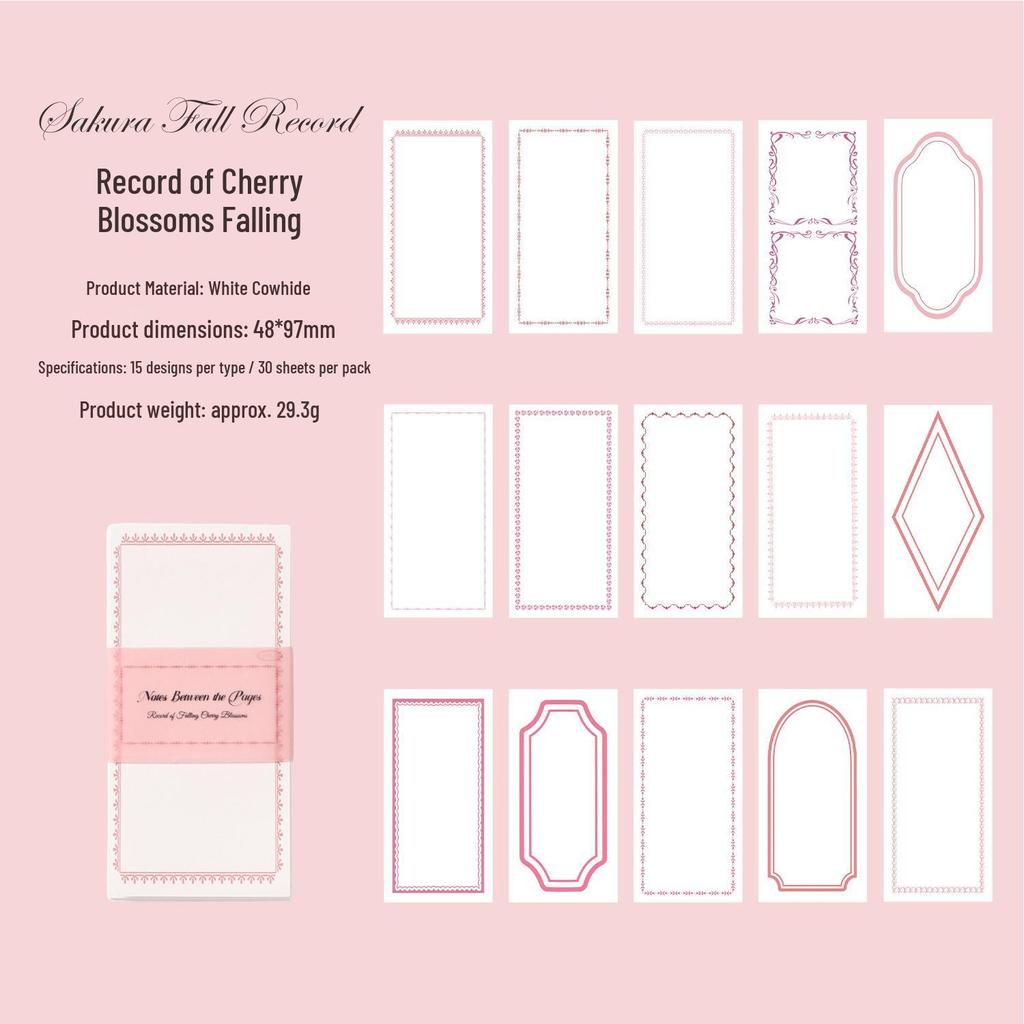 Dark Shadow Sticky Notes: Retro Border, Writable, 4 Styles.