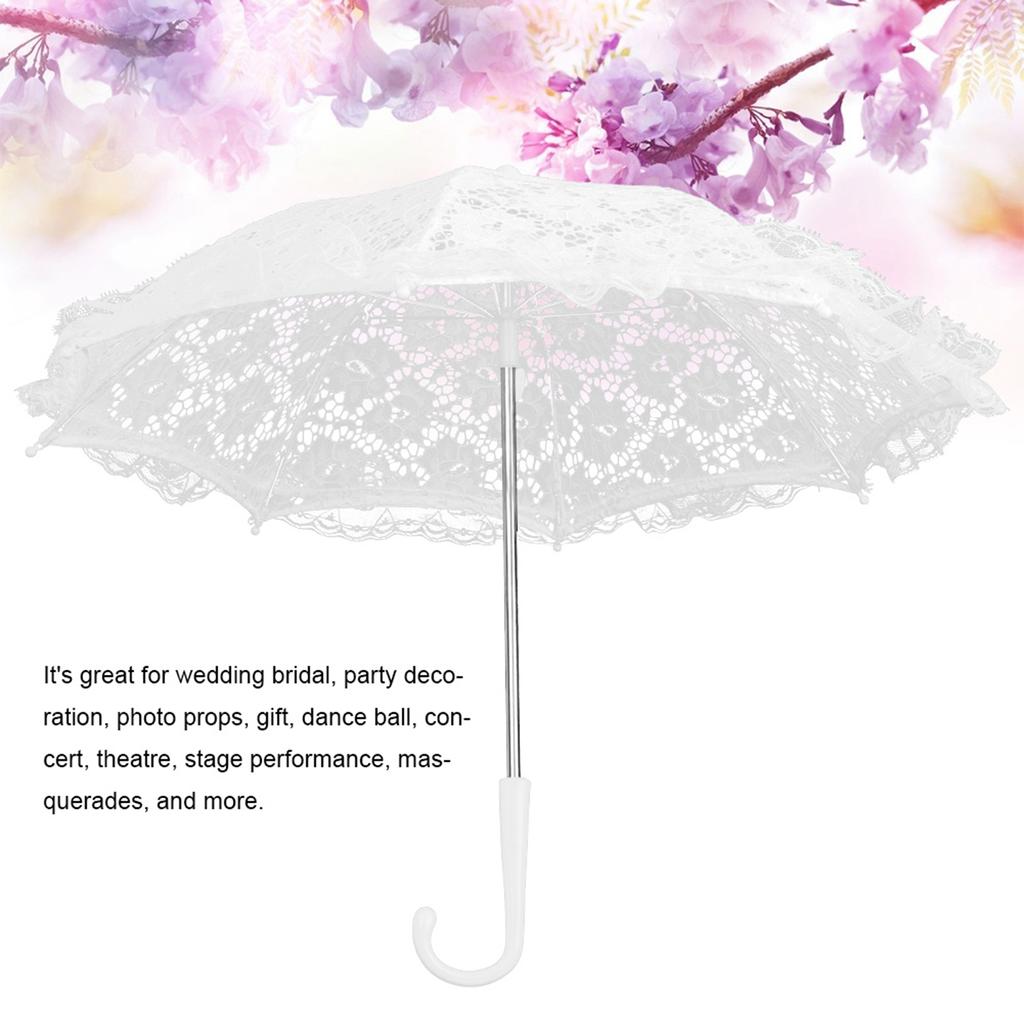 Craft Flowers Lace Embroidery Umbrella Children\\\'s Stage Performance  Decorative Umbrella Decorat