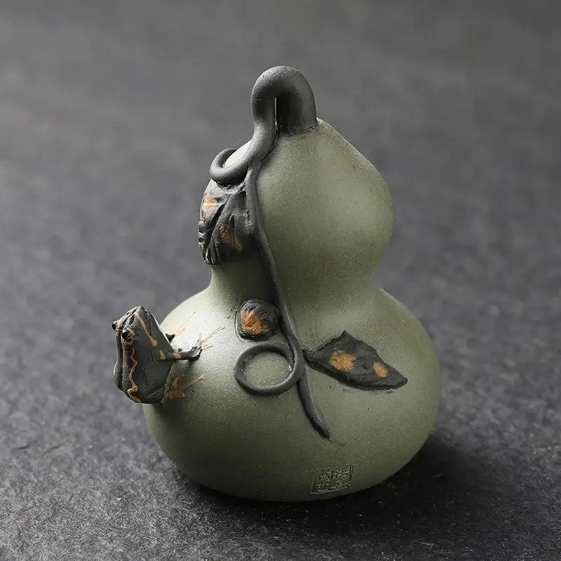 Yixing Purple Clay Spray Tea Pet Creative Pumpkin Frog Gourd Handmade Kung Fu Tea Set Accessories 1PC