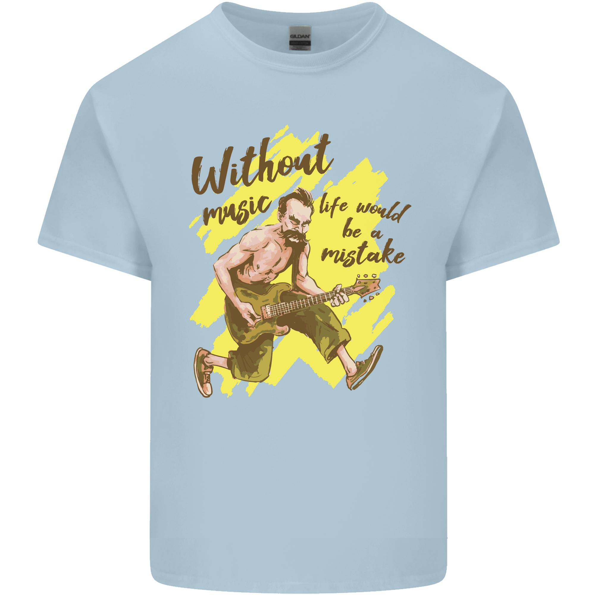 Without Music Life Would Be a Mistake Guitar Unisexs Light Cotton TShirt S