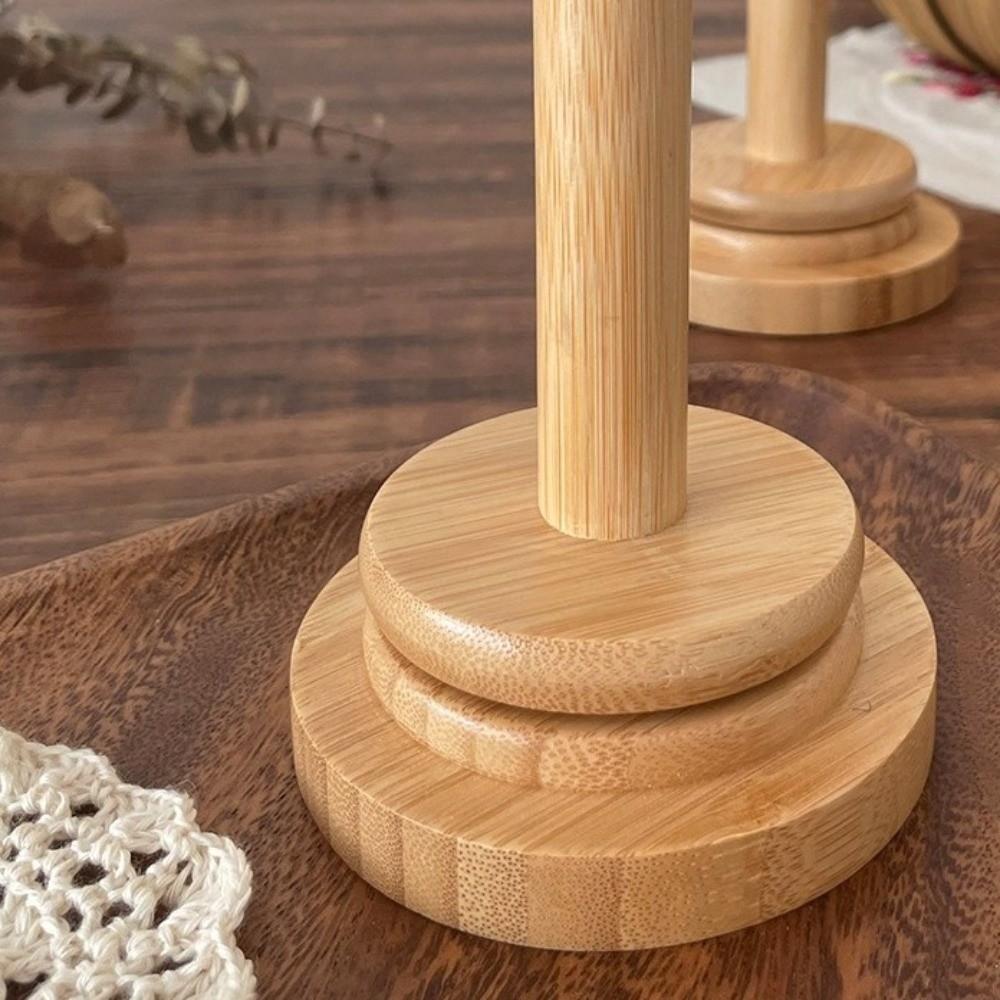 Detachable Base Wooden Yarn Holder Manual Dispenser Rotating Rack  Crochet Tool