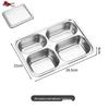 304 Edelstahl 4-Fächer Brotdosen-Set mit Deckel