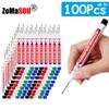 20mm 1-100 Stück Wasserdichter Tieflochmarker Stifte mit langem Kopf für Holzbearbeitung für Metall Tischler Weiße/Schwarze/Rote/Blaue/Grüne Tinte