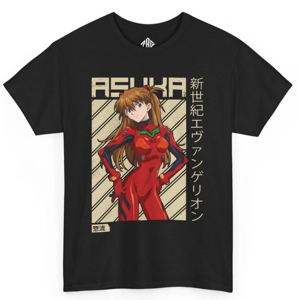 Evangelion Asuka Shirt Red Plug Suit Mecha Pilot Anime Tee