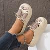 Women's Bow Decor Platform Clogs, Stylish Closed Toe Summer Beach Slide Shoes, Fashion Outdoor Lace-up Beach Garden Sandals