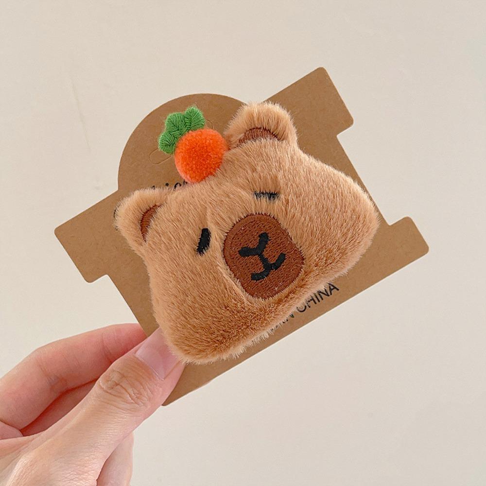 Funny Cartoon Duckbill Clip Kawaii Barrettes Cute Capybara Hair Ring  Party