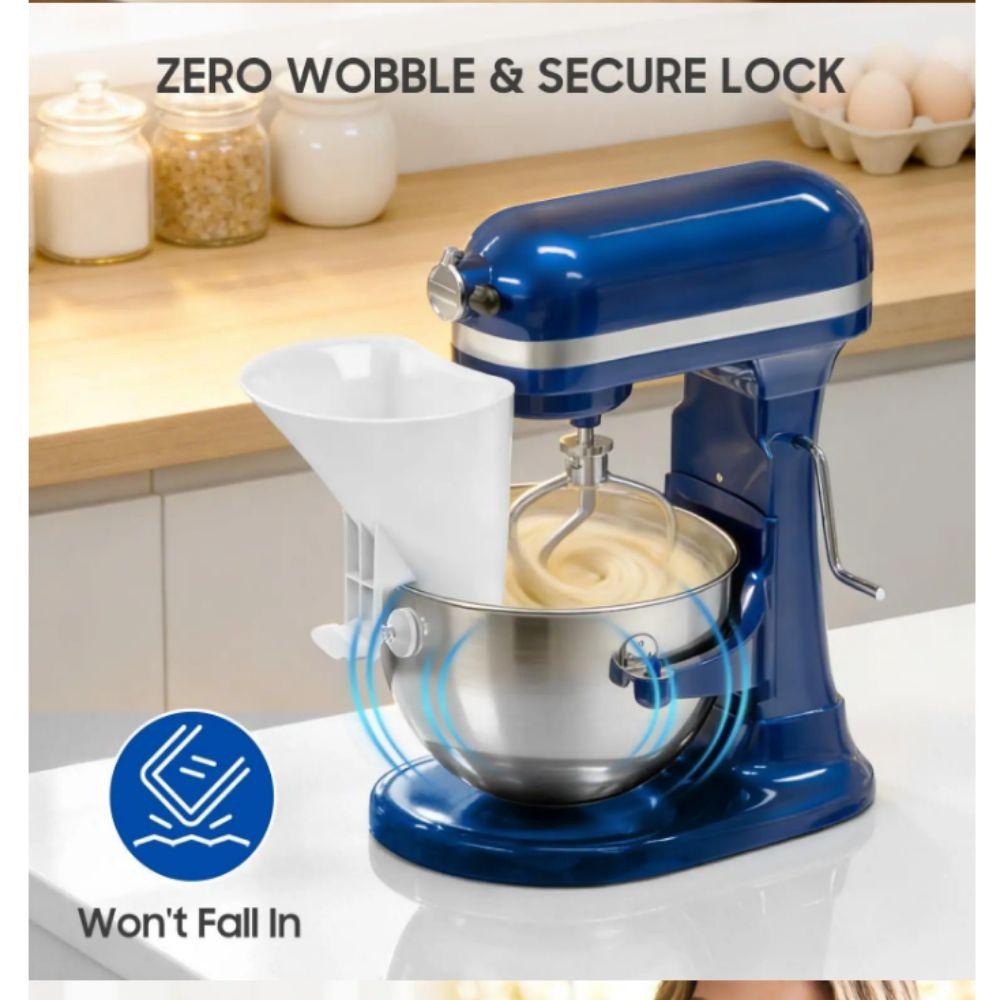 Spill-Proof Stand Mixer Flour Funnel Wide-Mouth Mixing Bowl Stand Mixer Funnel Replacement Part