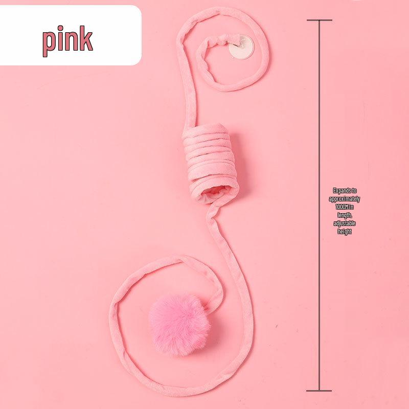 Elastic Feather Cat Teaser with Bell & Mouse for Door Hanging