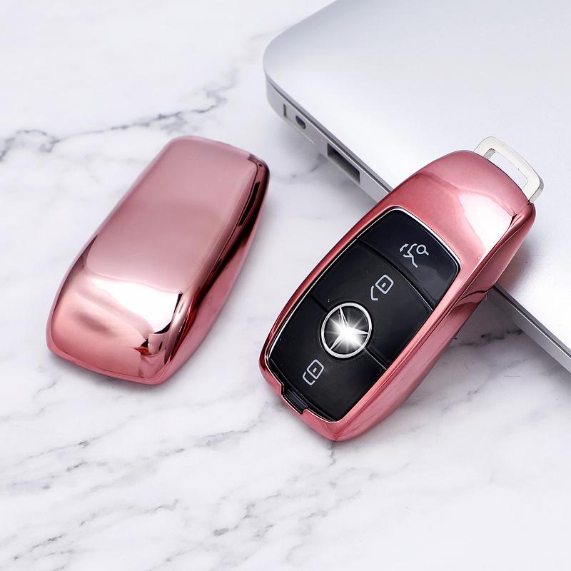 ECGP7 Soft TPU Car Key Case Cover for Mercedes-Benz A C E S Class GLA GLC GLE GL GLS CLA CLS AMG W205 W213 W177 W222 E200 E300 C260