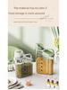 Japanese Style Transparent Rice Storage Jar with Measuring Cup, Moisture-Proof, Portable, for Home Kitchen Grain Storage