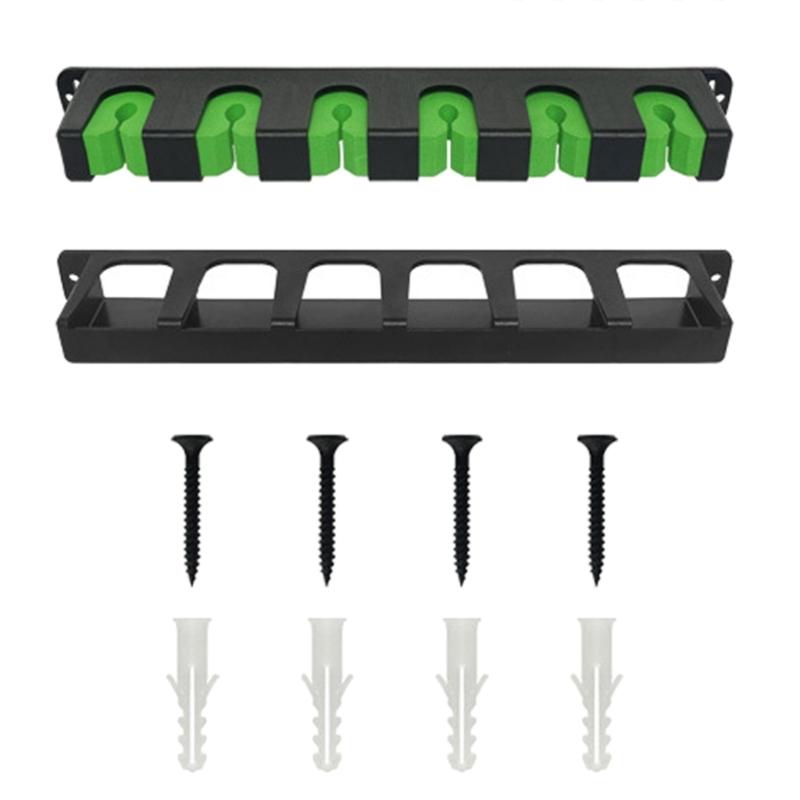 Вертикальный держатель для удочек, настенный стеллаж для удочек, вмещает 6 удилищ, держатель для удочек, горизонтальный стеллаж для удочек в гараж